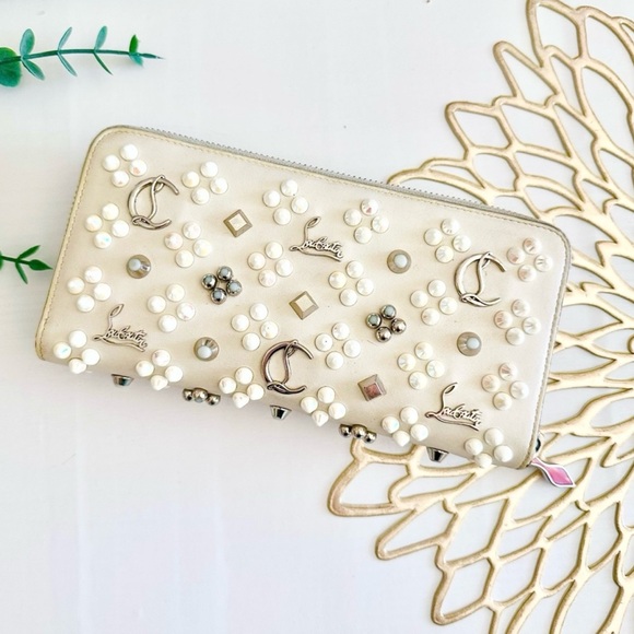 Christian Louboutin Panettone logo studs Zip Around Long Wallet - Picture 8 of 11